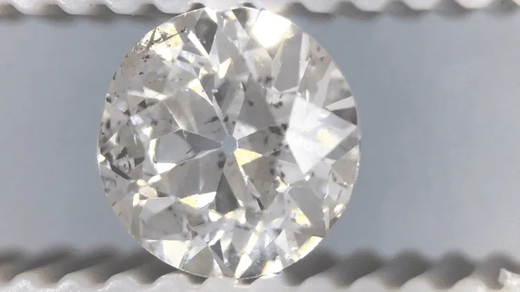 0.53 Carat Old European Cut Loose Diamond - G Color SI3 Clarity with Salt and Pepper Inclusions