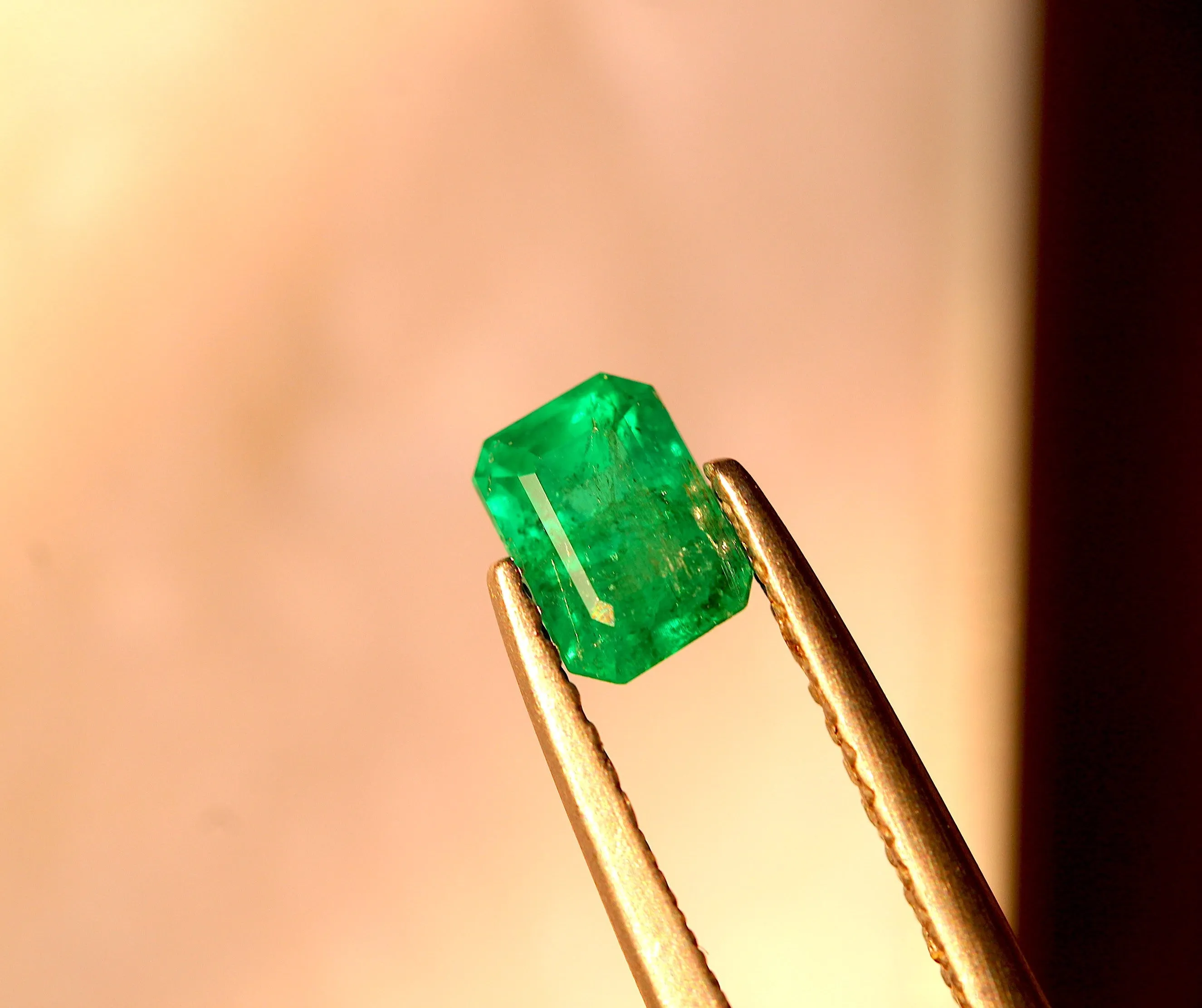 0.63ct Panjshir Emerald Vivid Green -Cushion Cut