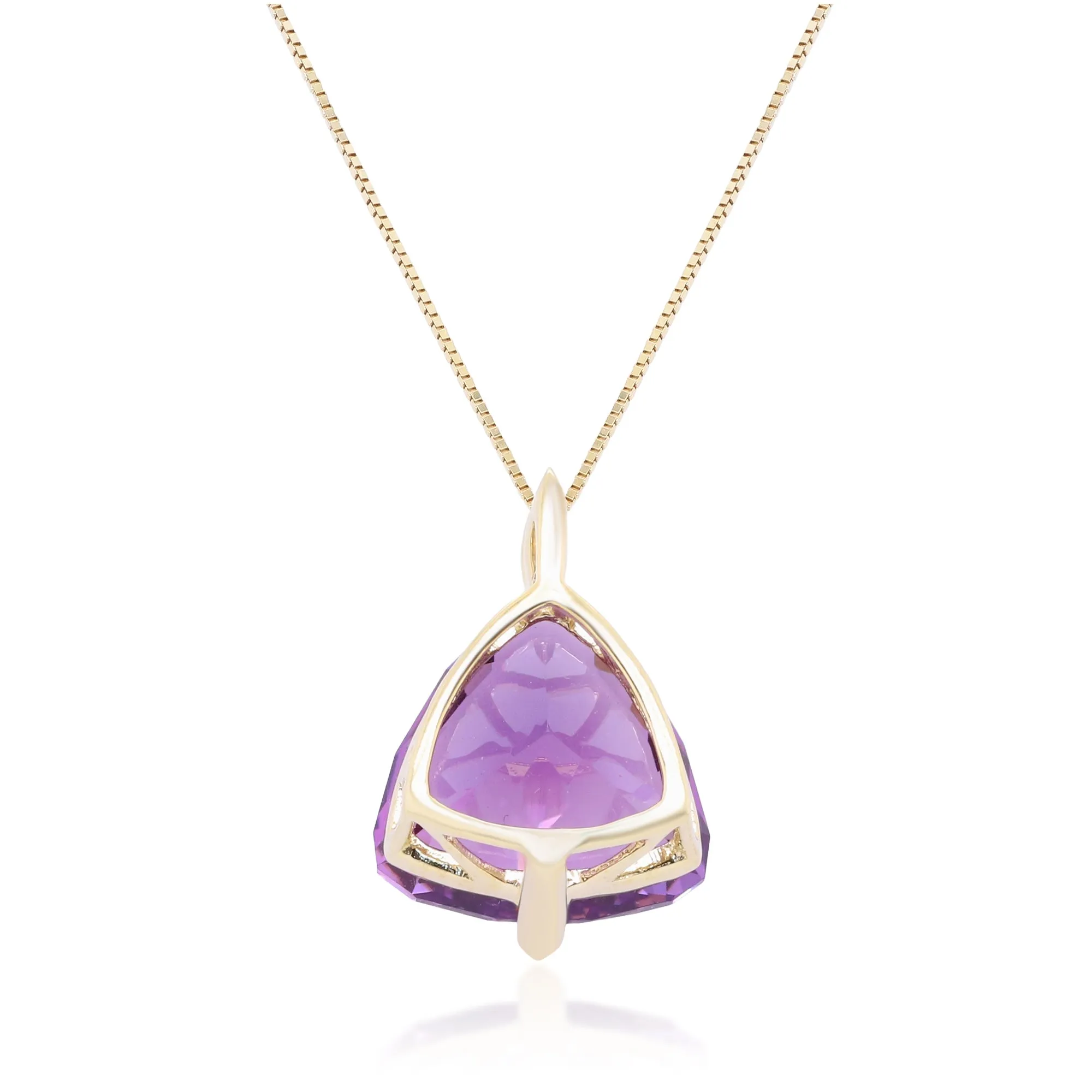 14K Yellow Gold Amethyst Pendant