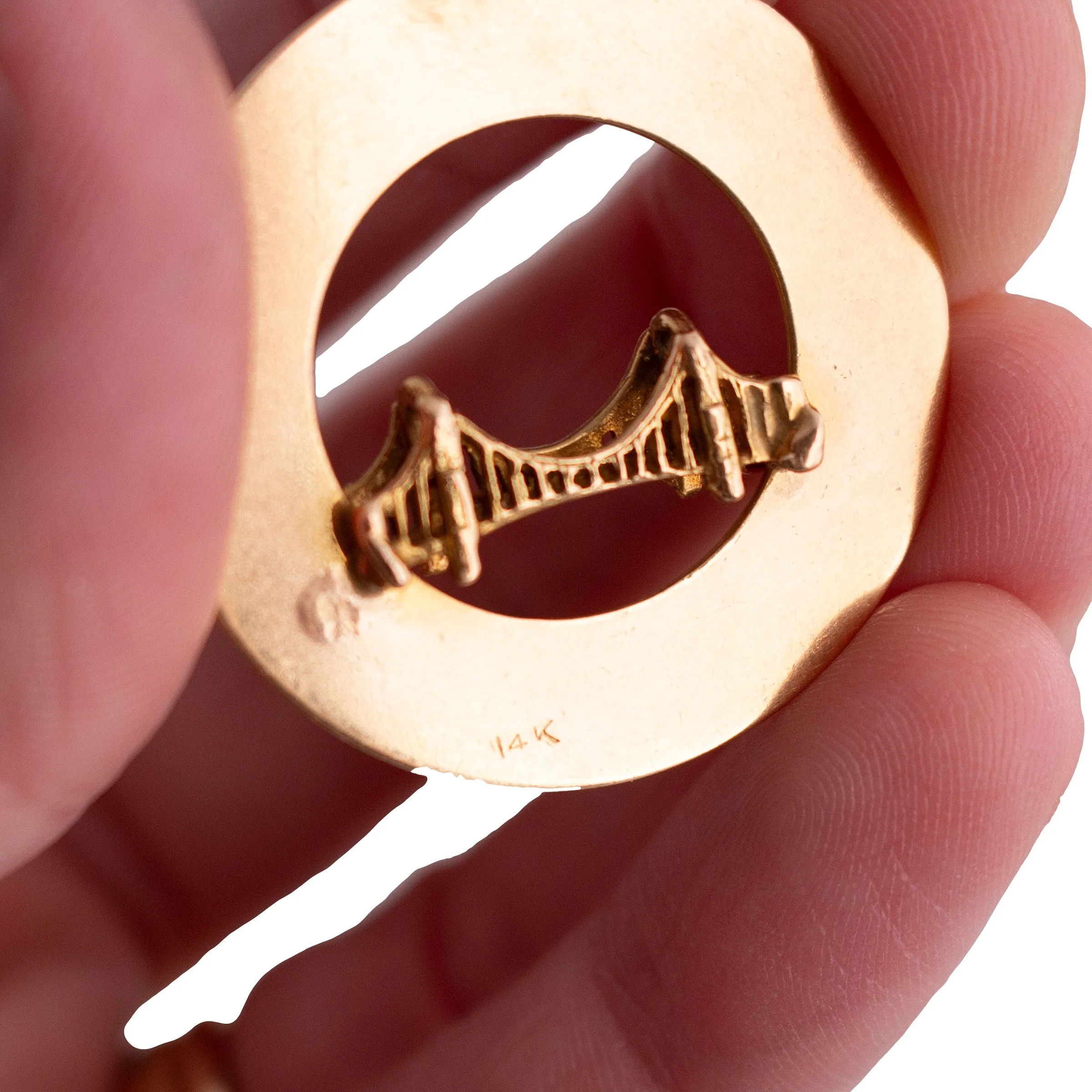 14K Yellow Gold Golden Gate Bridge Charm