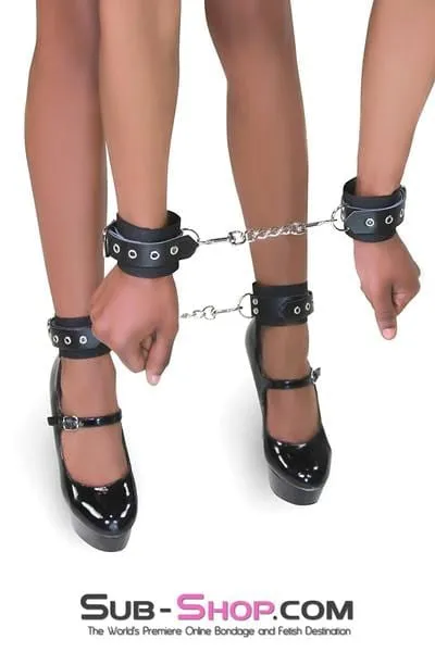 1790DL      Comfort Cuffs Braided Nylon Wrist Cuffs with Leatherette Buckling Strap - MEGA Deal