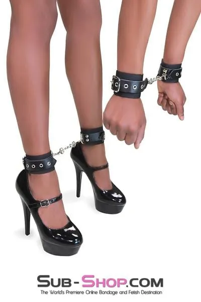 1790DL      Comfort Cuffs Braided Nylon Wrist Cuffs with Leatherette Buckling Strap - MEGA Deal