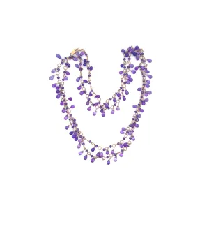 18K Gold and Amethyst Cascade Necklace