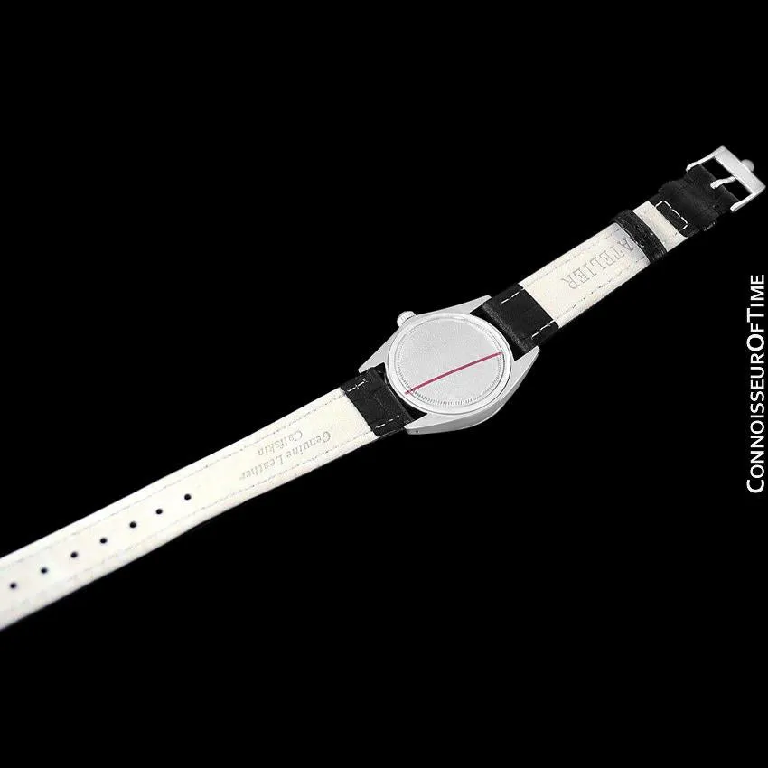 1969 Rolex Oysterdate Mens Vintage Tiffany Blue Dial Watch - Stainless Steel & Diamonds