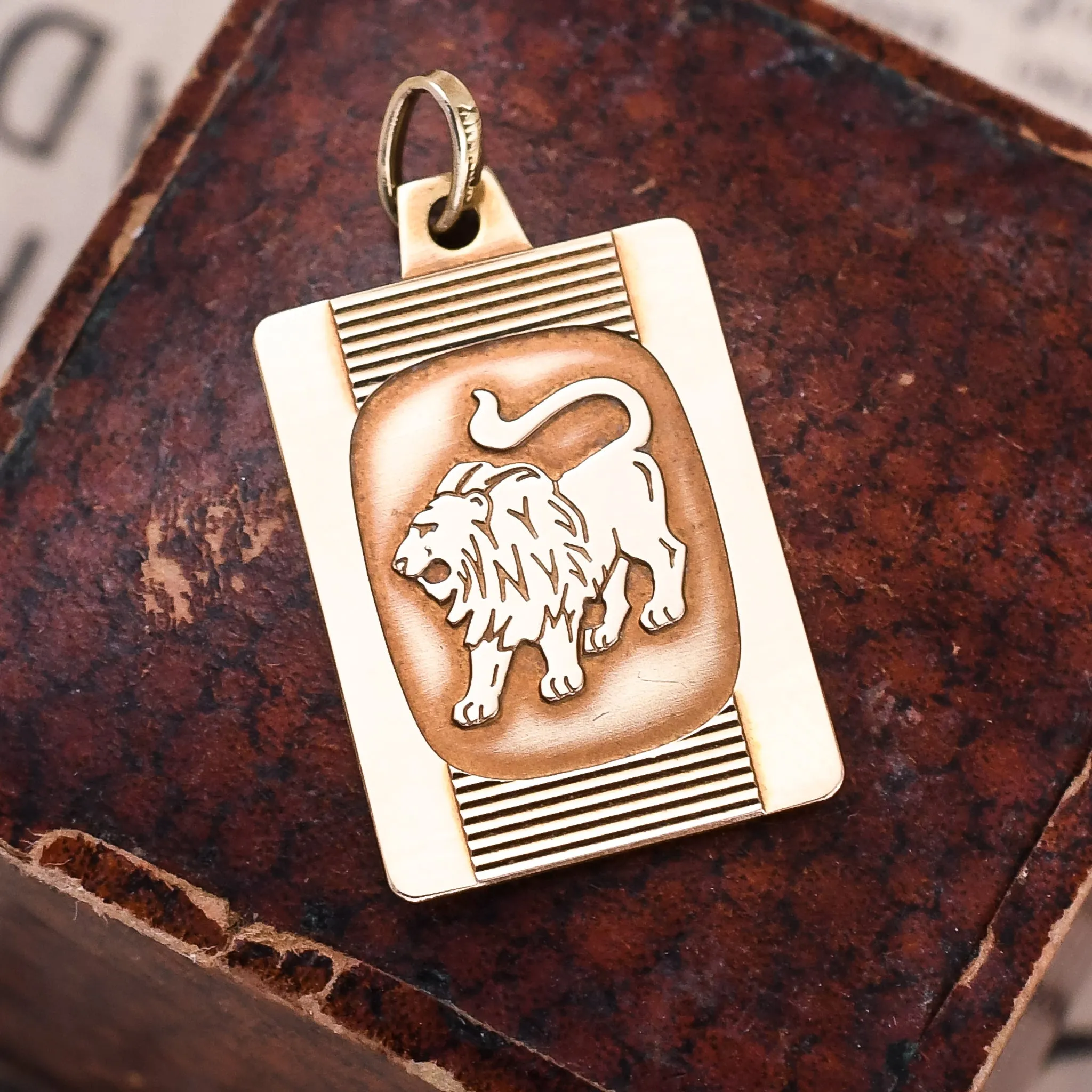 1980s Leo Zodiac Medallion