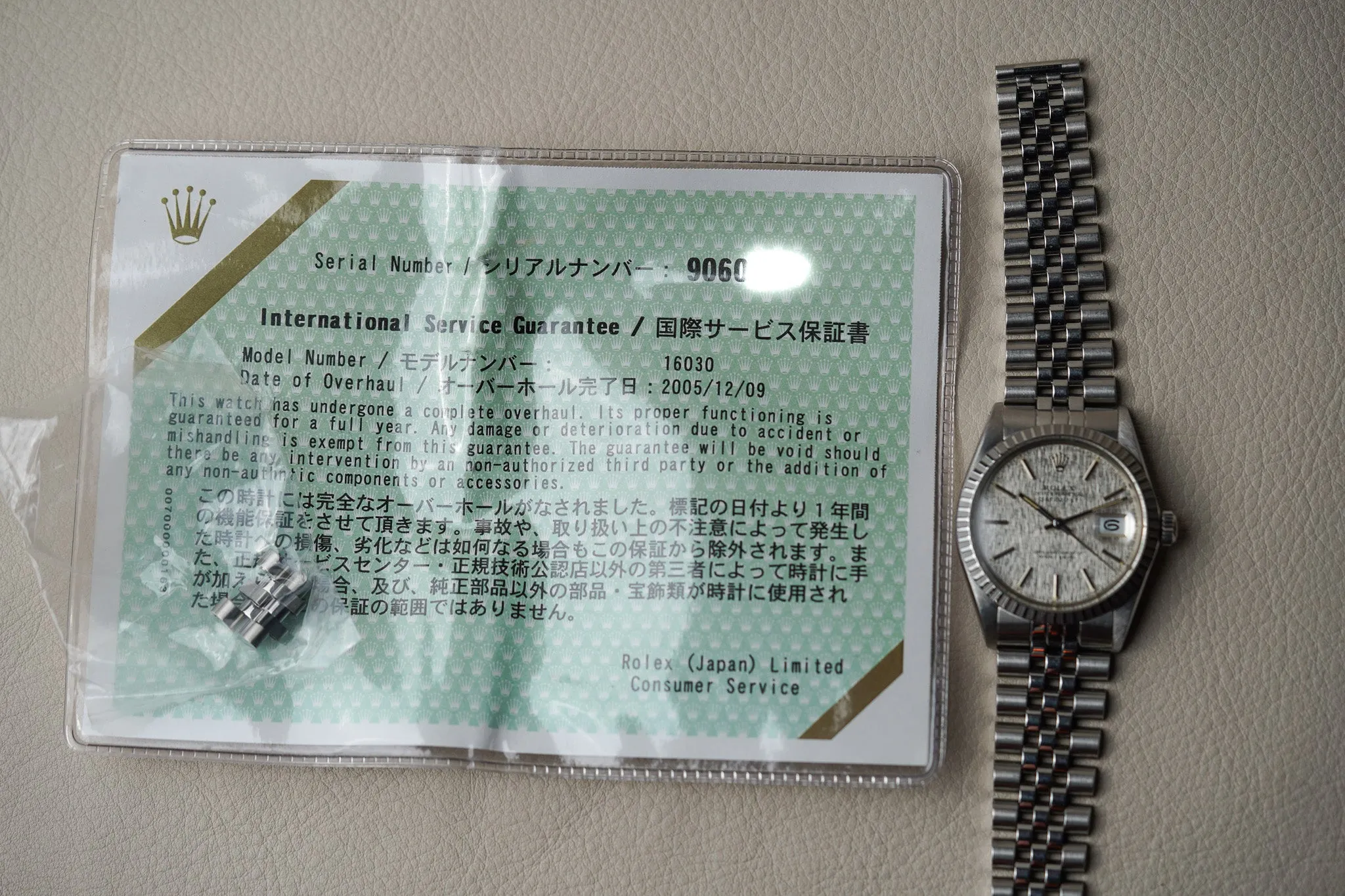 1986 Rolex Datejust 16030 Silver Linen Dial