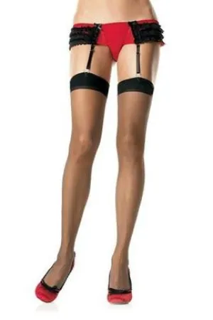2244L      Bettie Page Sheer Black Stockings - LAST CHANCE - Final Closeout!