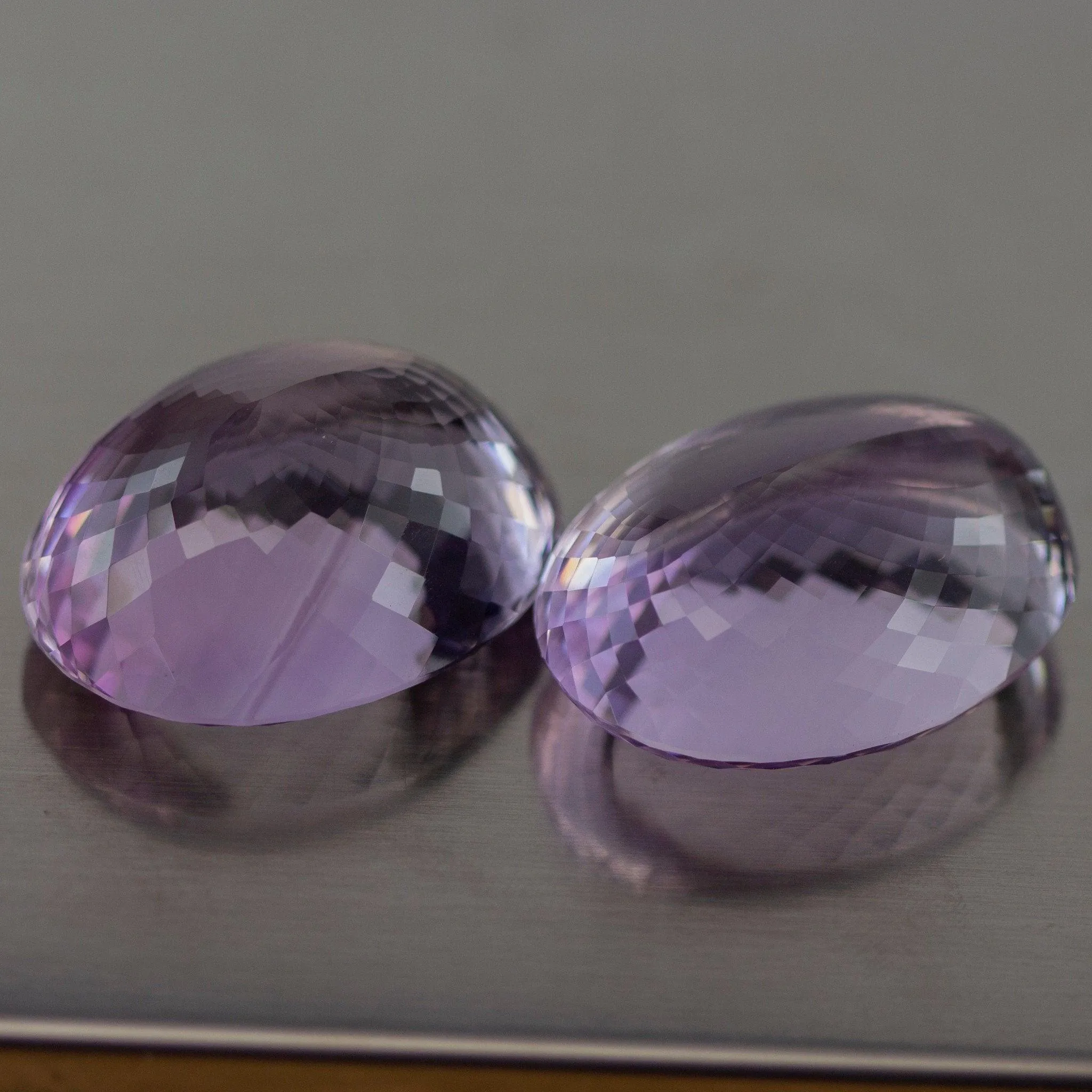 251 Cts Certified Rose De France Natural Pink Amethyst Matching Gemstone Pair