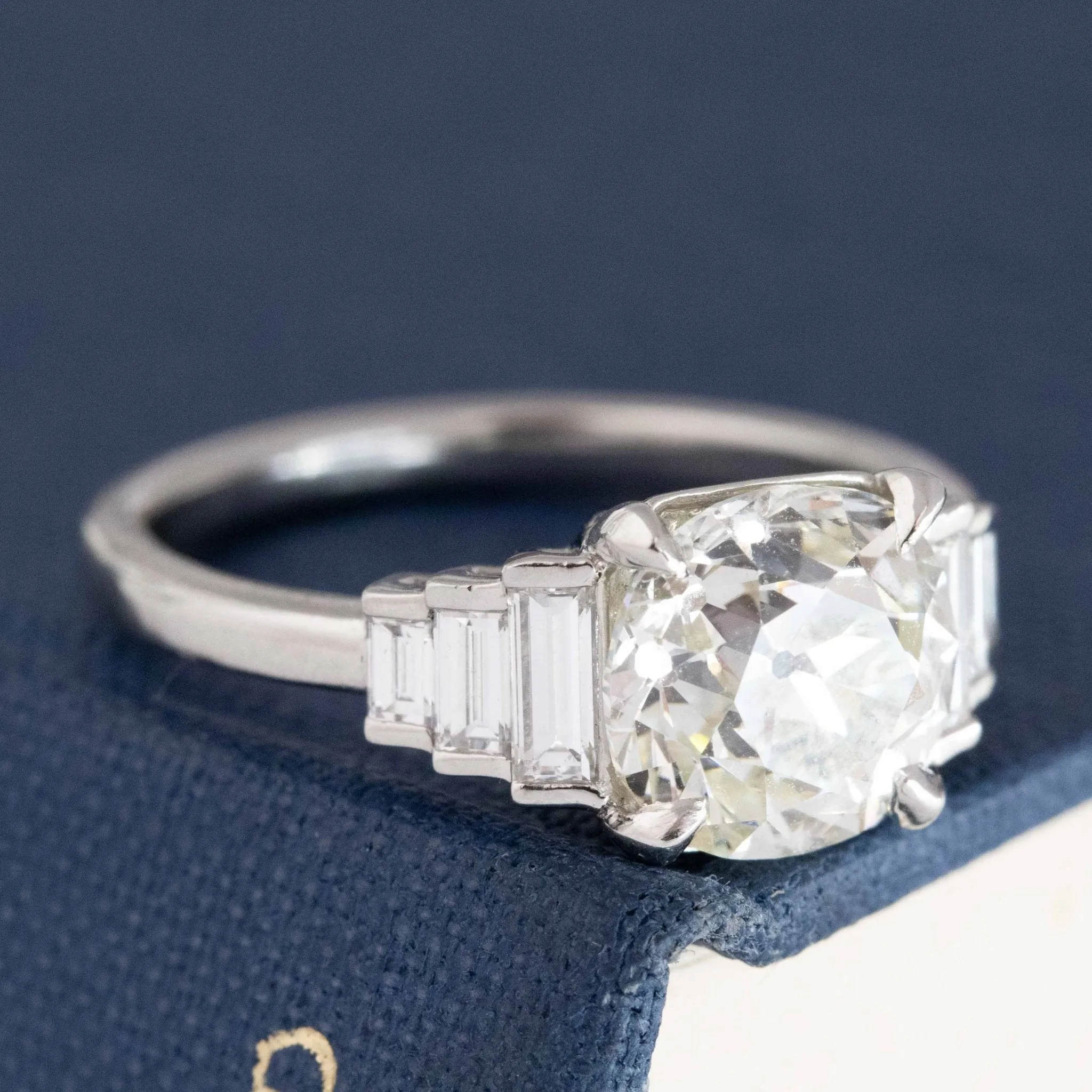 2.70ctw Old European Cut Diamond Ring, GIA