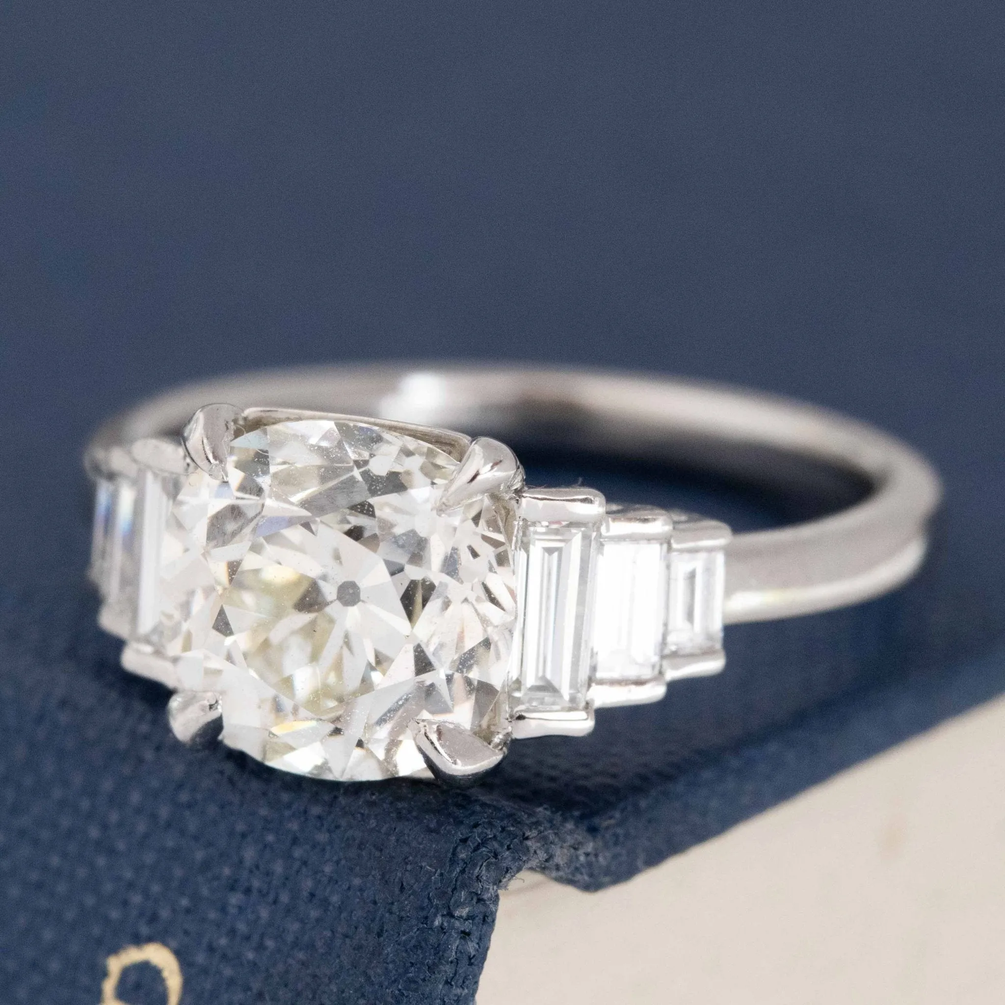 2.70ctw Old European Cut Diamond Ring, GIA