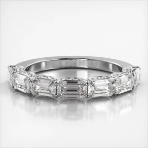 3.01 ct. Round And Emerald Diamond Wedding Band