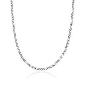 3.5mm Gold Plated Miami Cuban Curb Chain - White Gold