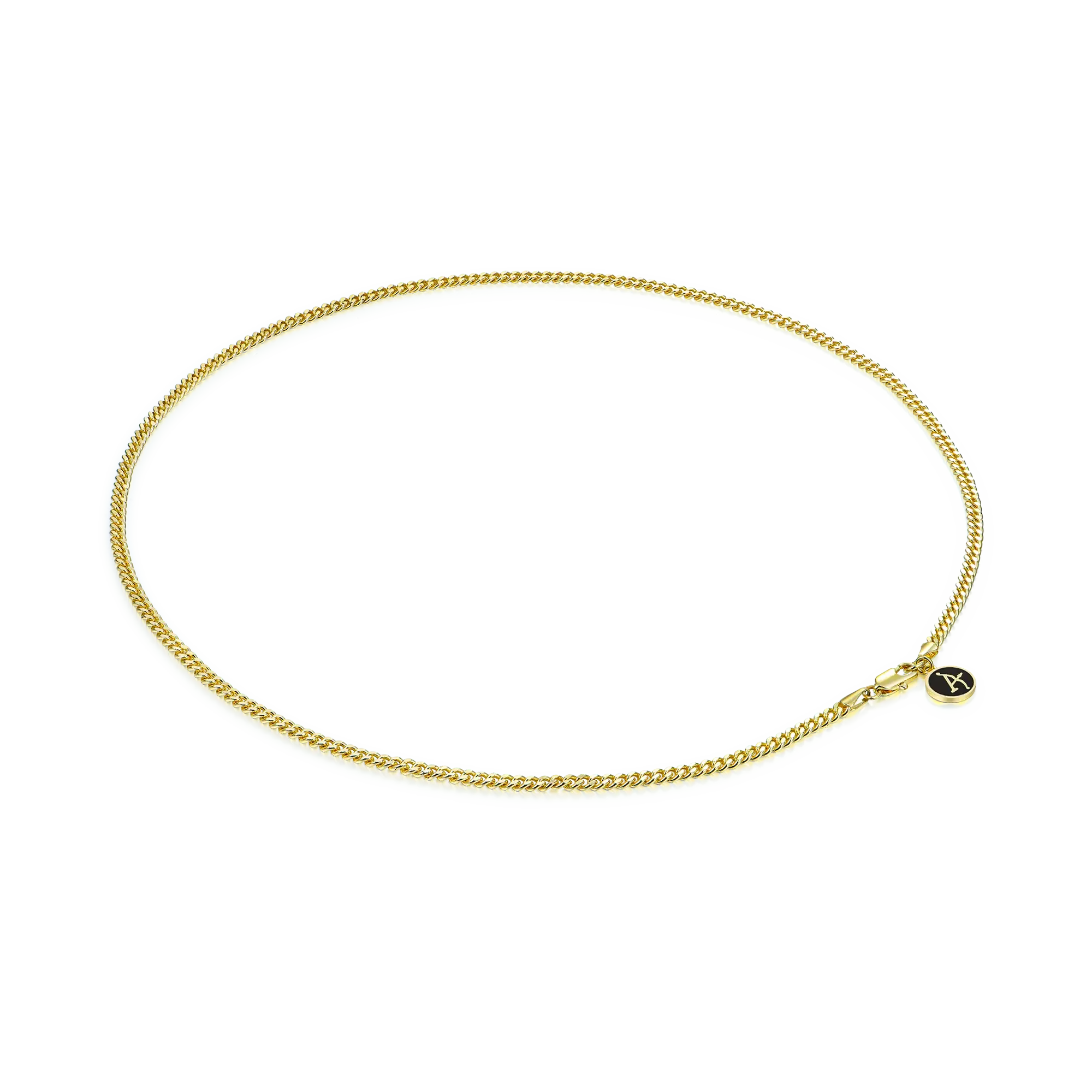 3.5mm Gold Plated Miami Cuban Curb Chain - White Gold