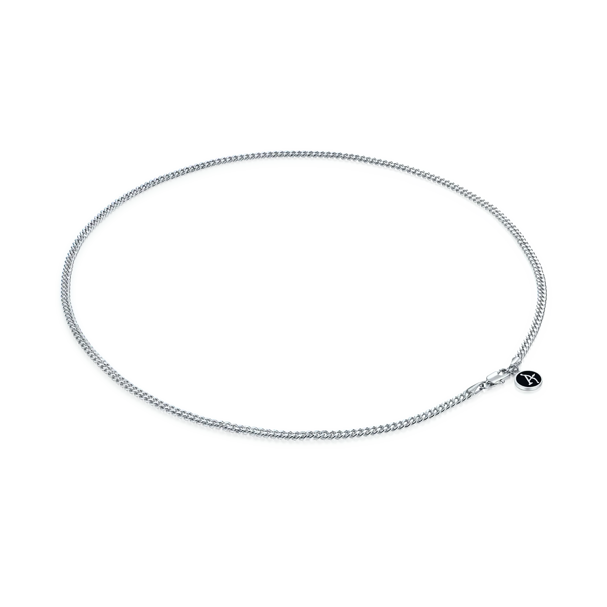 3.5mm Gold Plated Miami Cuban Curb Chain - White Gold