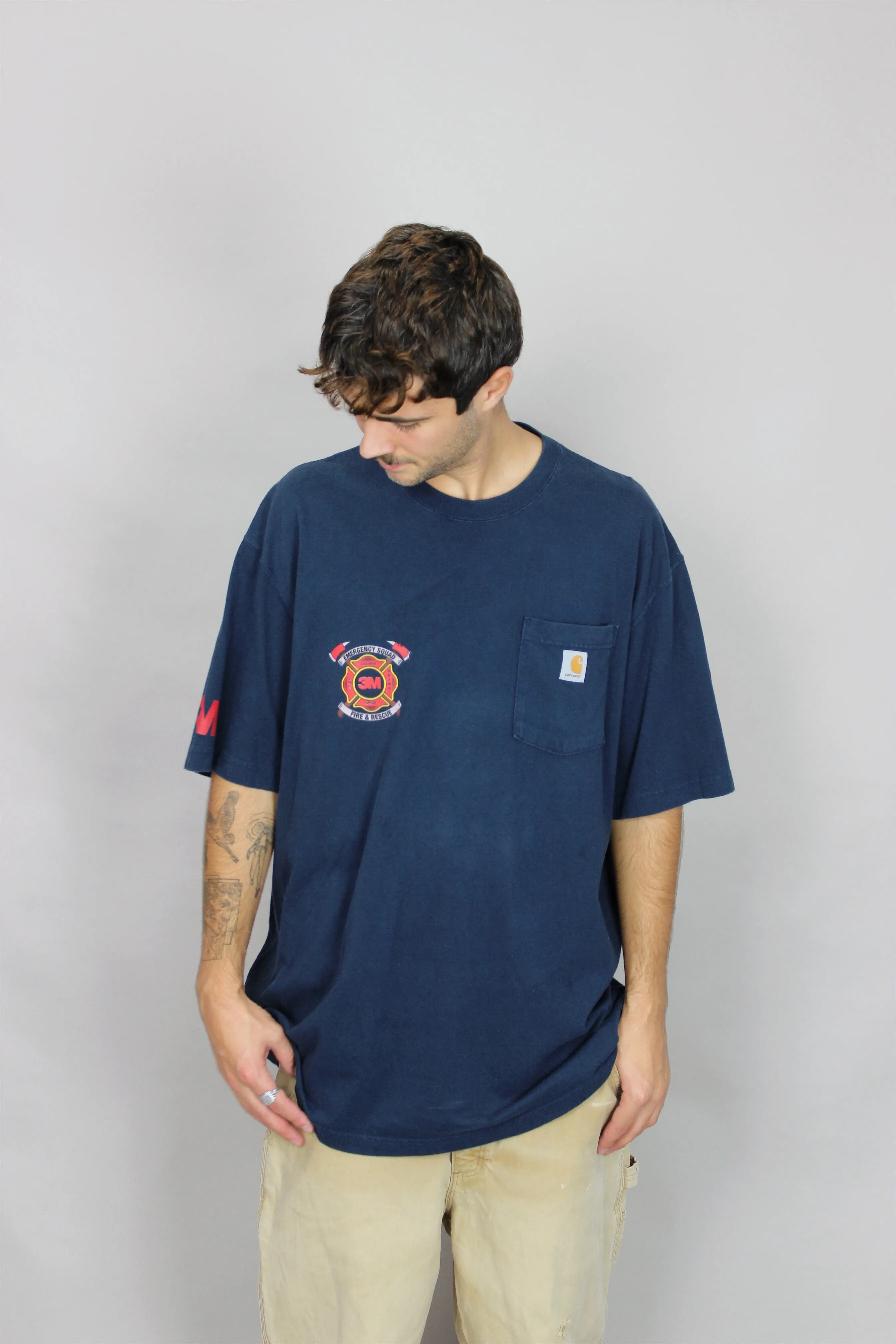 90's Carhartt 3M Fire & Rescue Vintage T-Shirt Size 2XL