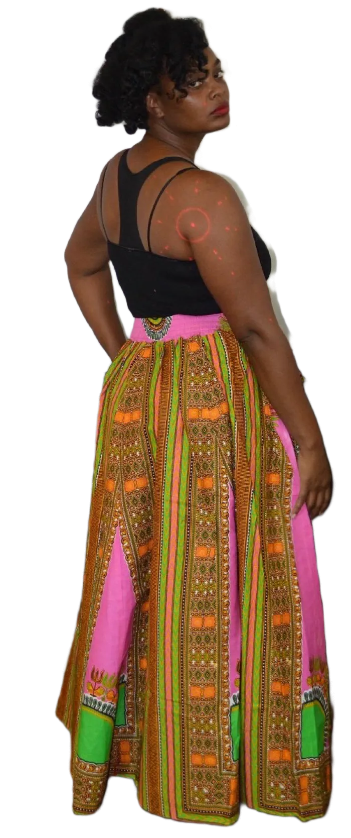 African Print Dashiki Maxi Skirt