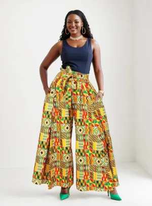 African Print Wide Leg Pant