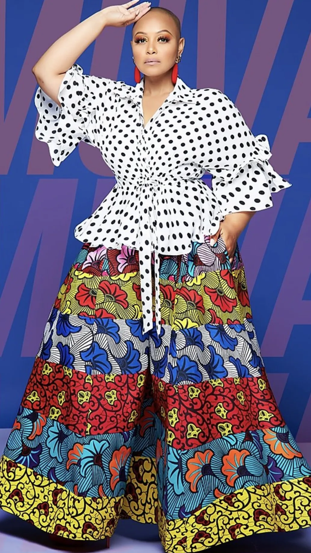 African Print Wide Leg Pant