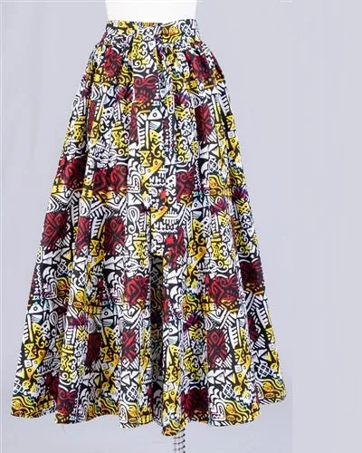 African Print Wide Leg Pant