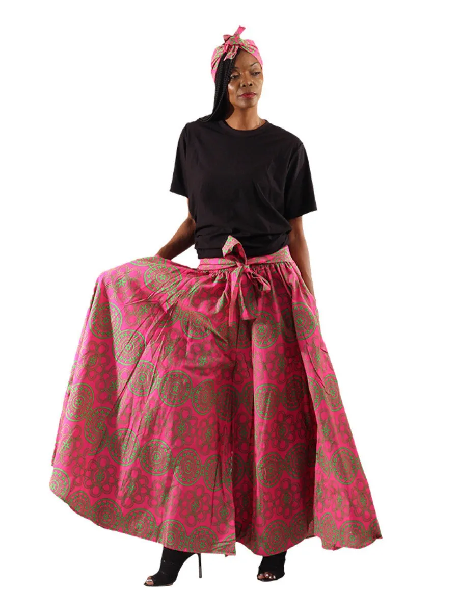 African Print Wide Leg Pant