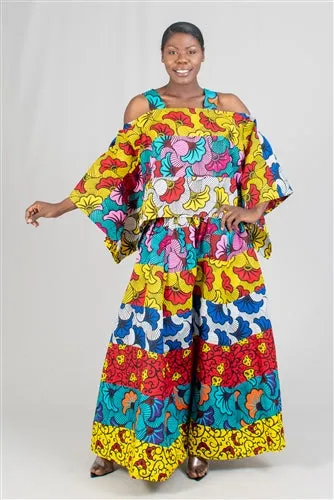 African Print Wide Leg Pant