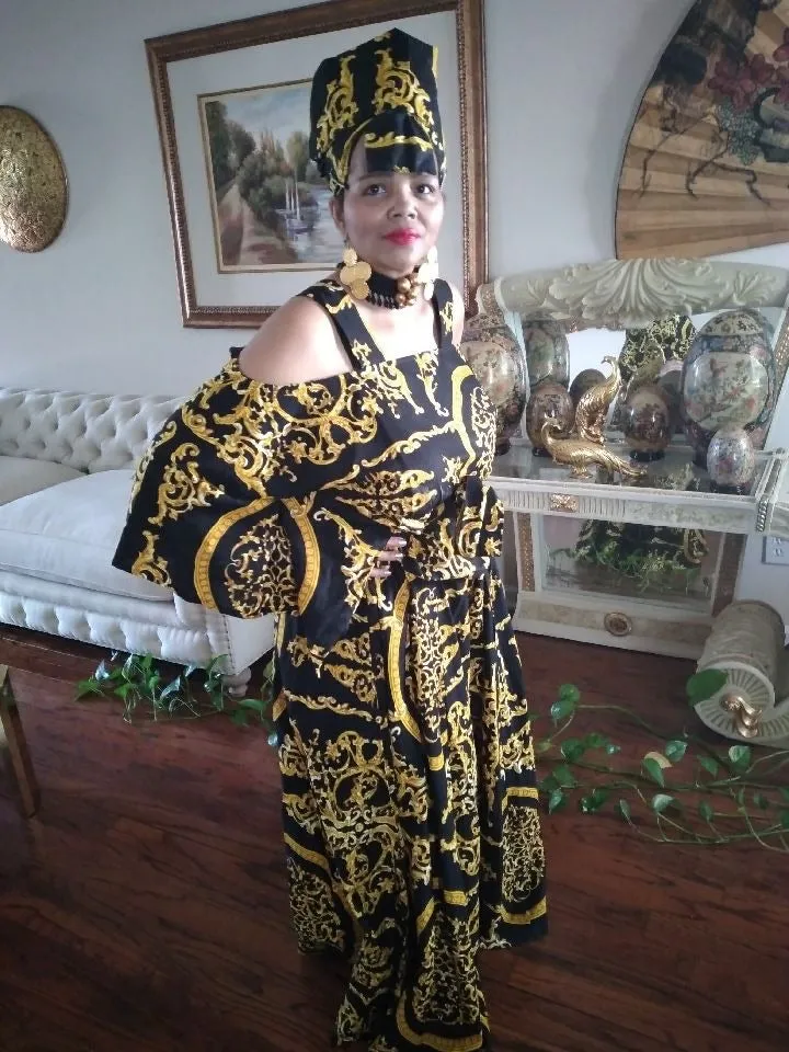 African Print Wide Leg Pant