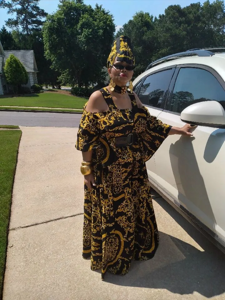 African Print Wide Leg Pant