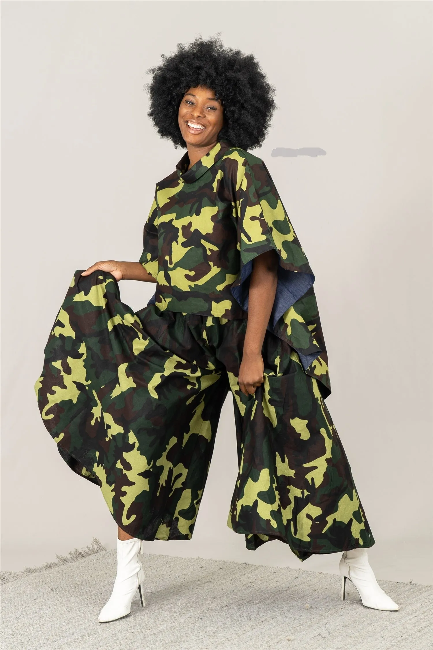 African Print Wide Leg Pant