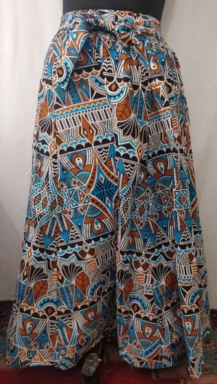 African Print Wide Leg Pant