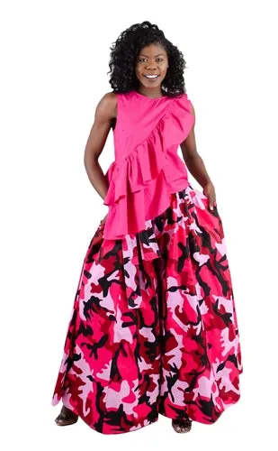 African Print Wide Leg Pant