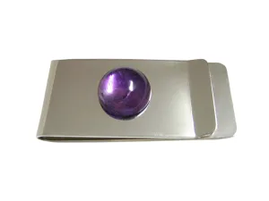 Amethyst Gemstone Pendant Money Clip