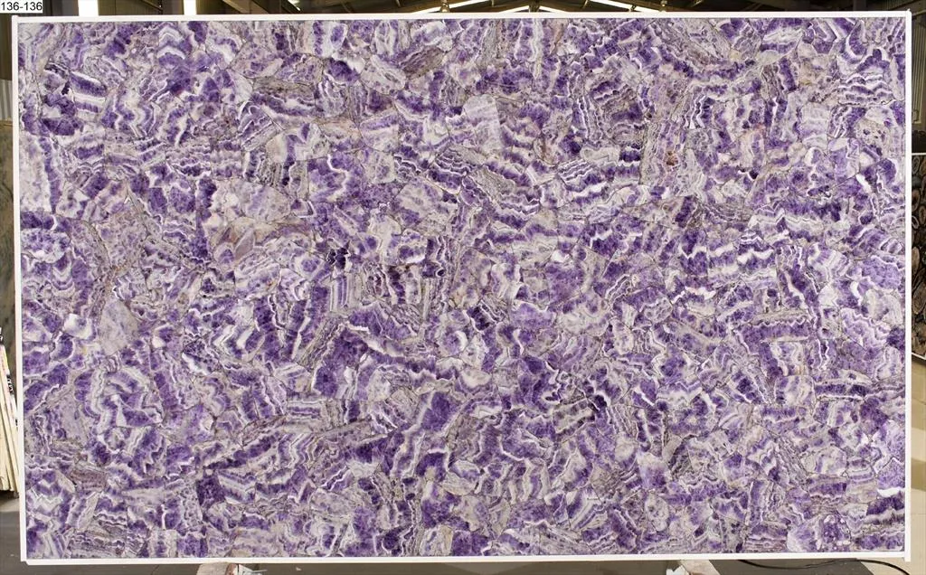 AMETHYST Semi Precious Quartz Polished Slab