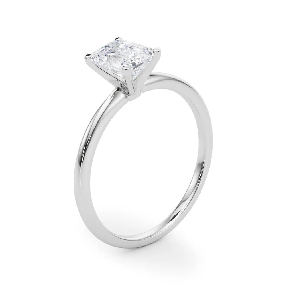 Angelica Emerald Lab Grown Diamond Solitaire Engagement Ring IGI Certified