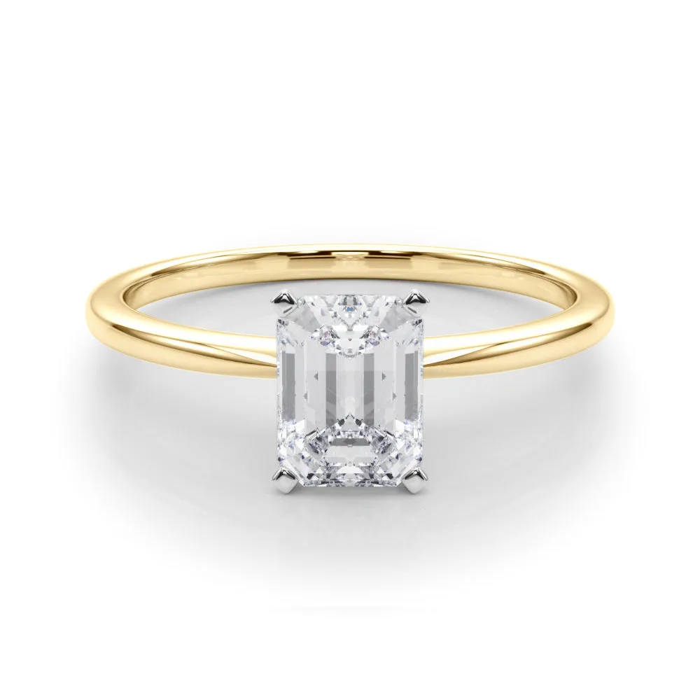 Angelica Emerald Lab Grown Diamond Solitaire Engagement Ring IGI Certified