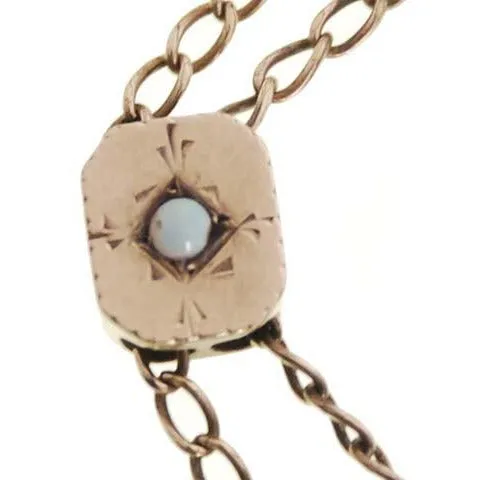 Antique Gold Filled  w/Turquoise Watch Chain Slide Victorian
