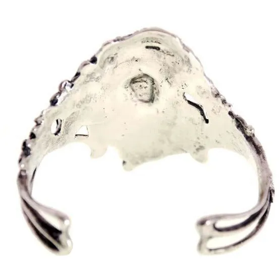 Antique Sterling Silver Art Nouveau Ladies Cuff  Bracelet Huge Female Figural