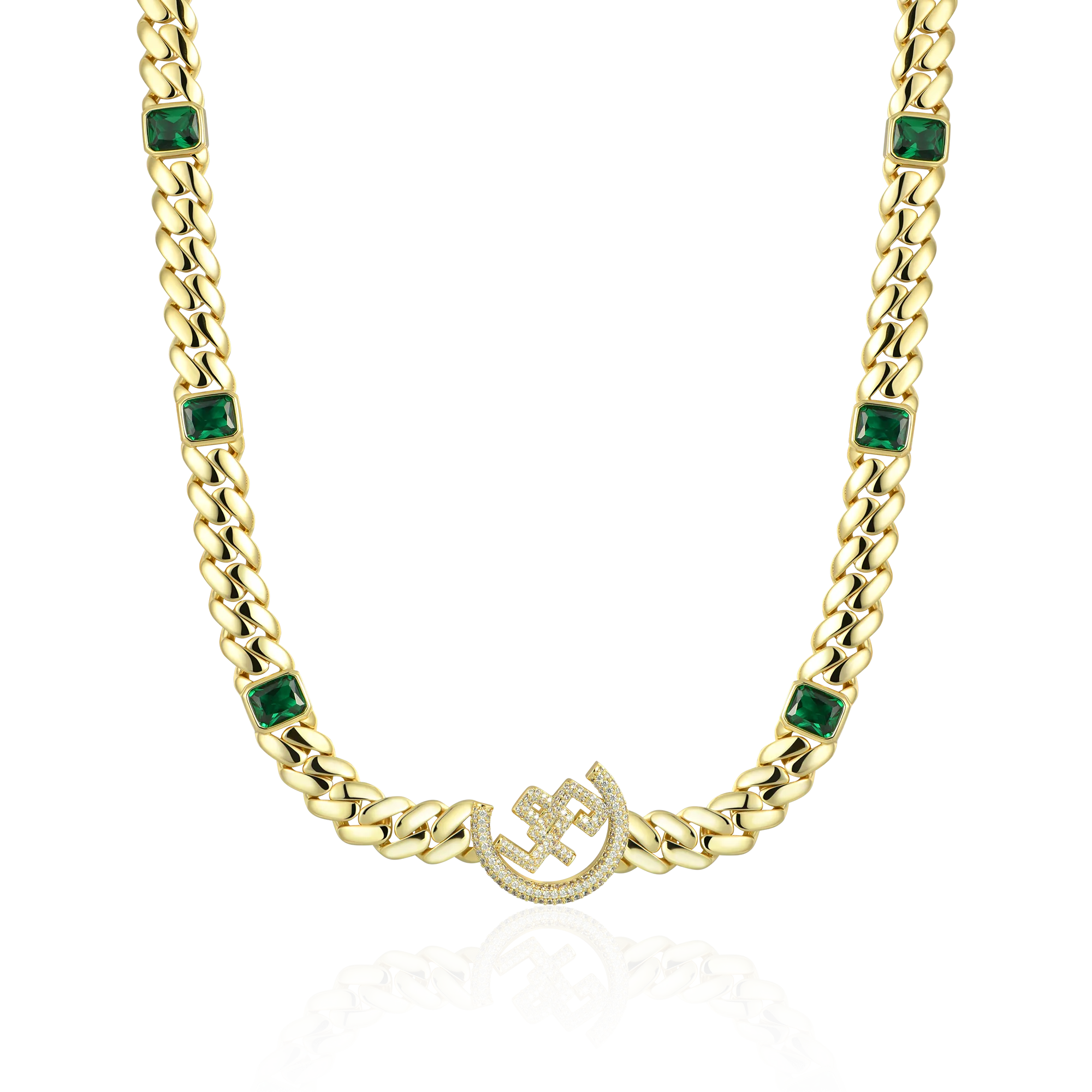 APORRO X GG Emerald Cuban Chain -12mm