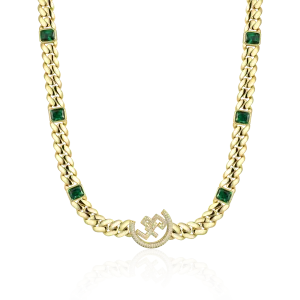 APORRO X GG Emerald Cuban Chain -12mm