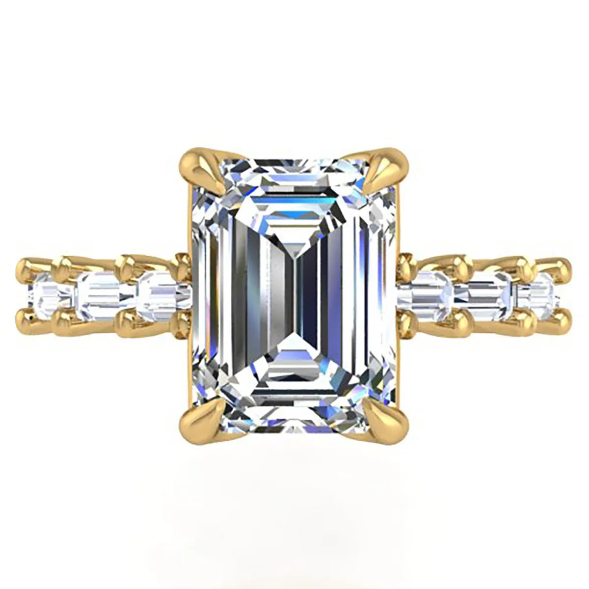 BGLG Nolita Baguette Cut Lab-Grown Diamond Engagement Ring