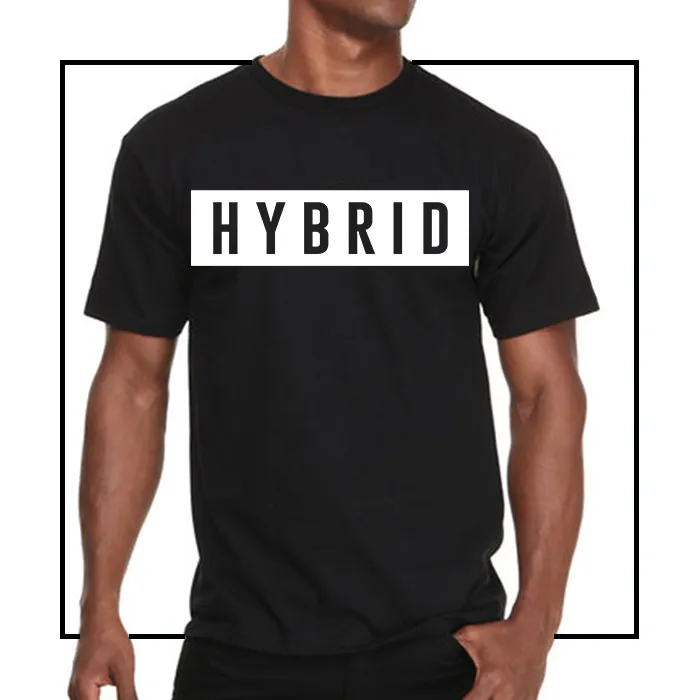 BLACK HYBRID TEE