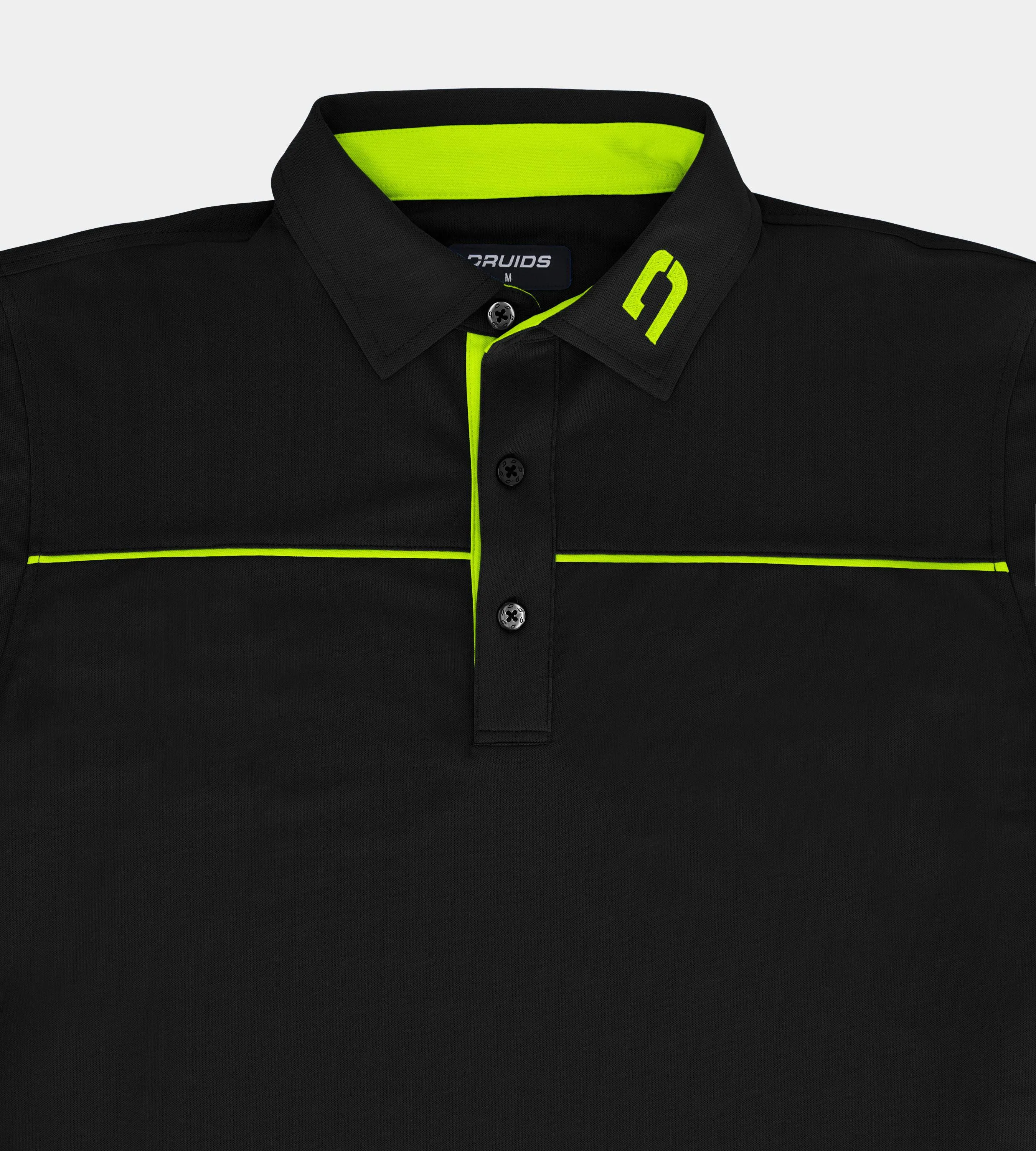 BLOCK PIQUE POLO - BLACK