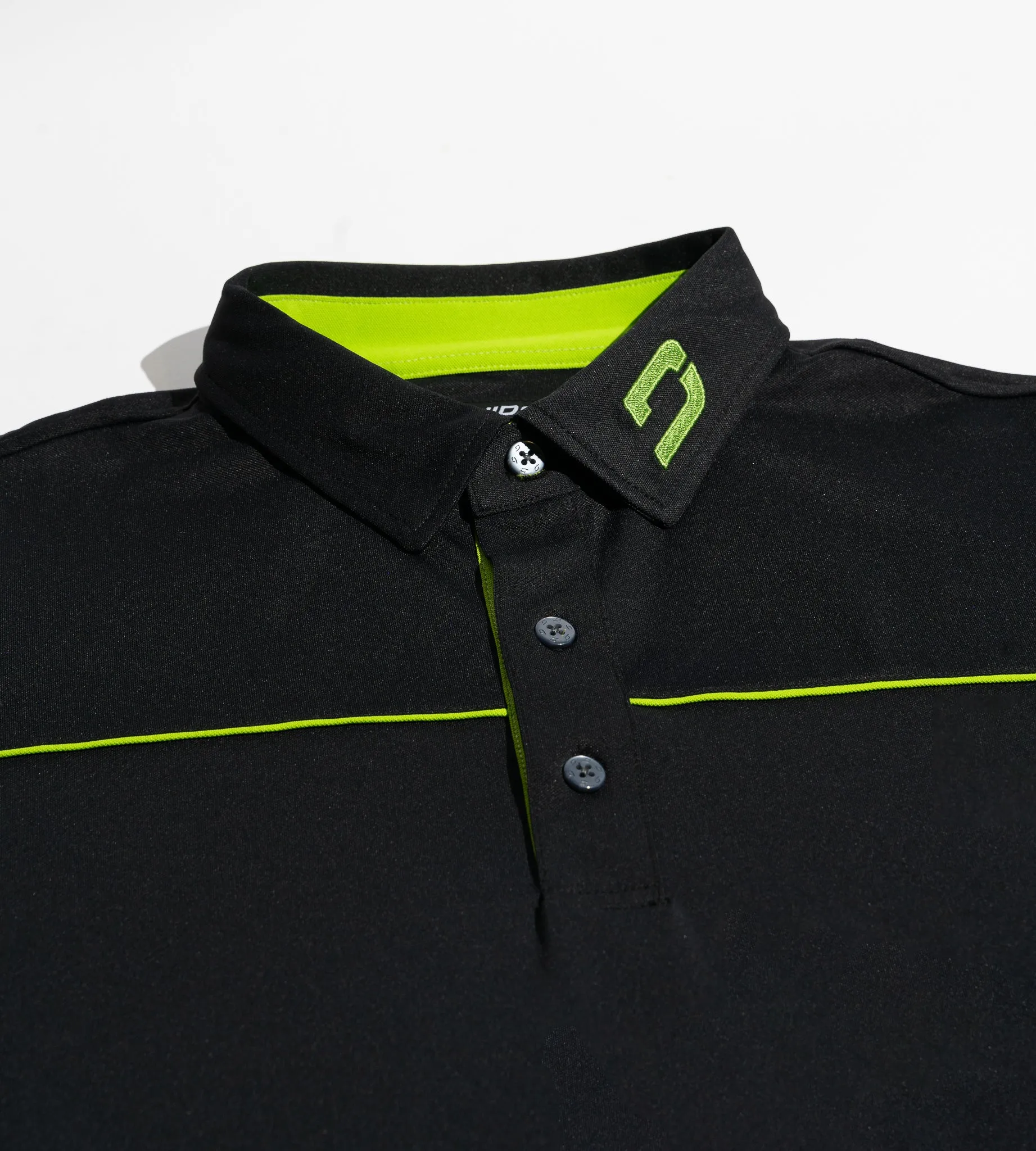 BLOCK PIQUE POLO - BLACK