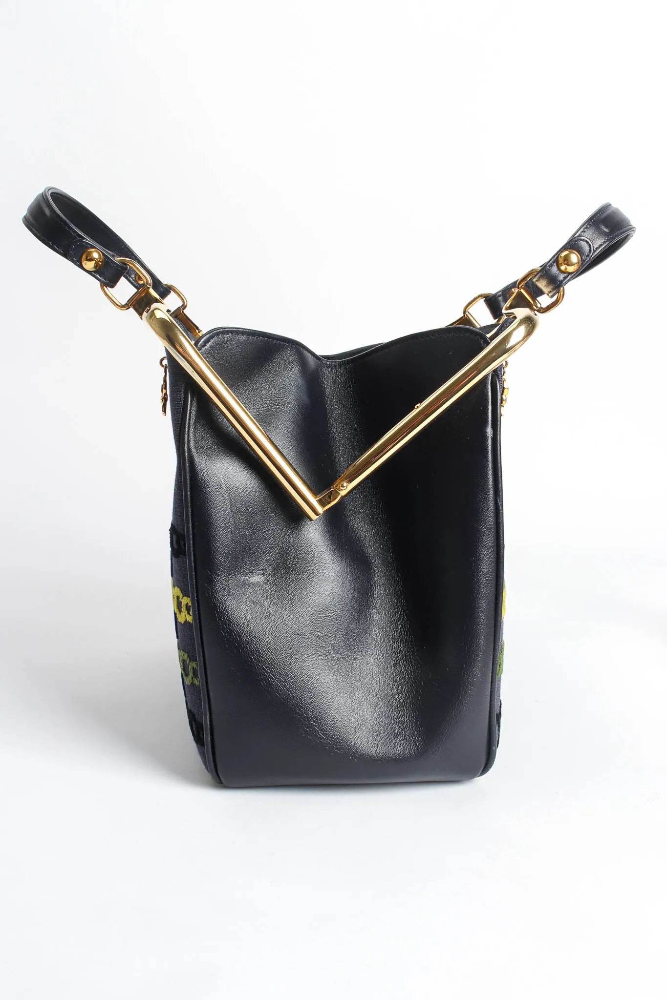 Caravel Velvet Chain Motif Bag