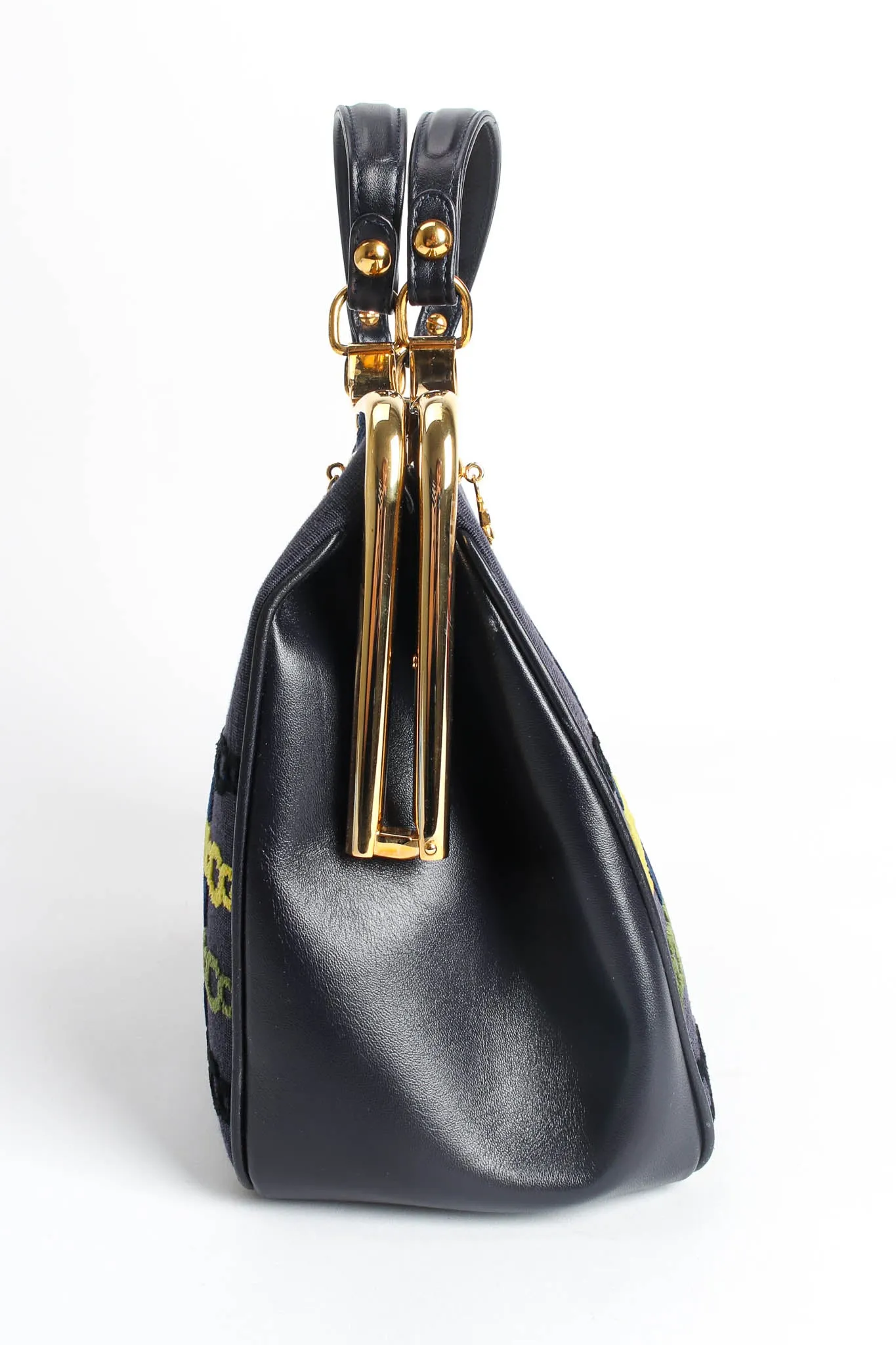 Caravel Velvet Chain Motif Bag