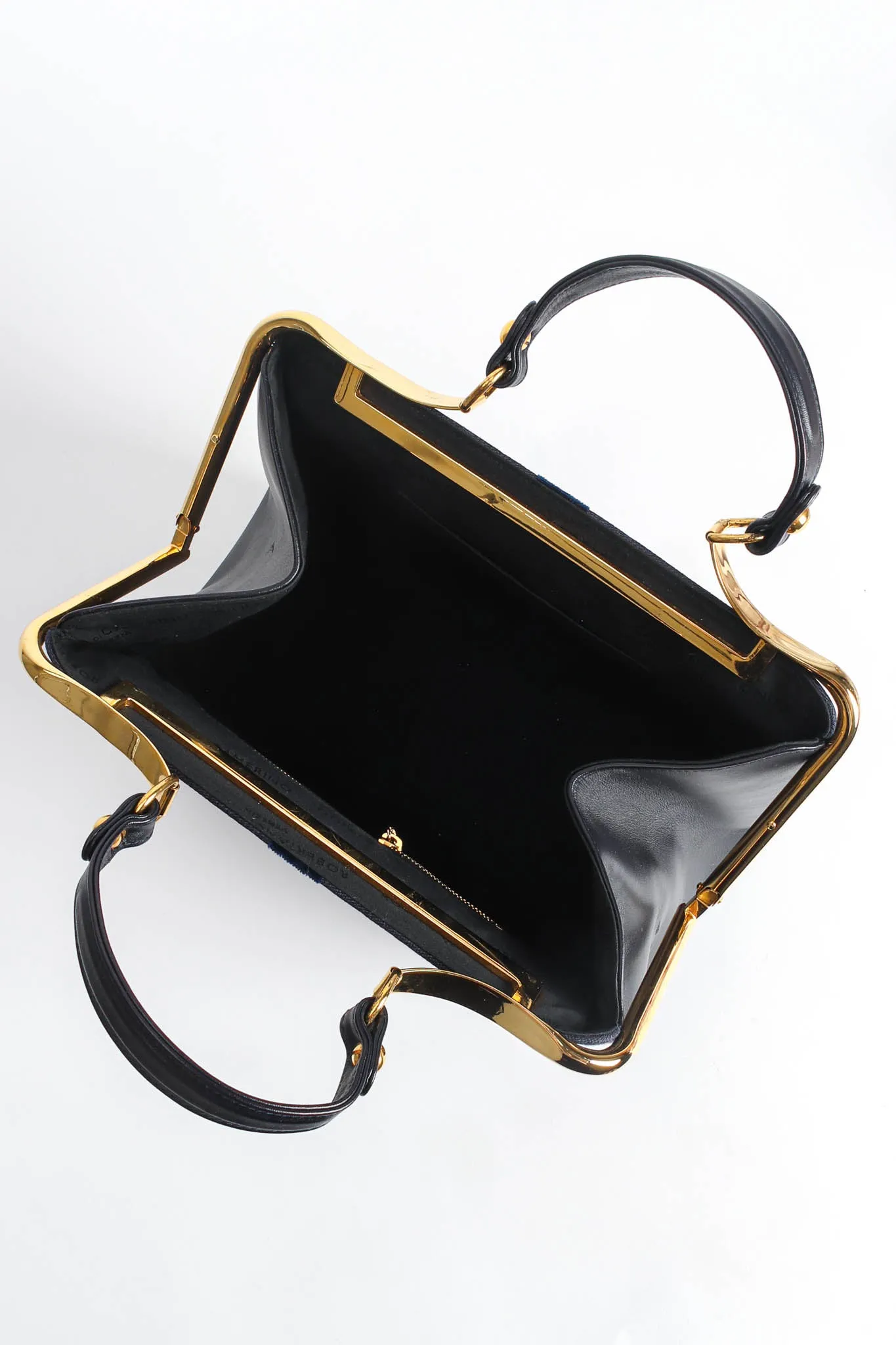 Caravel Velvet Chain Motif Bag