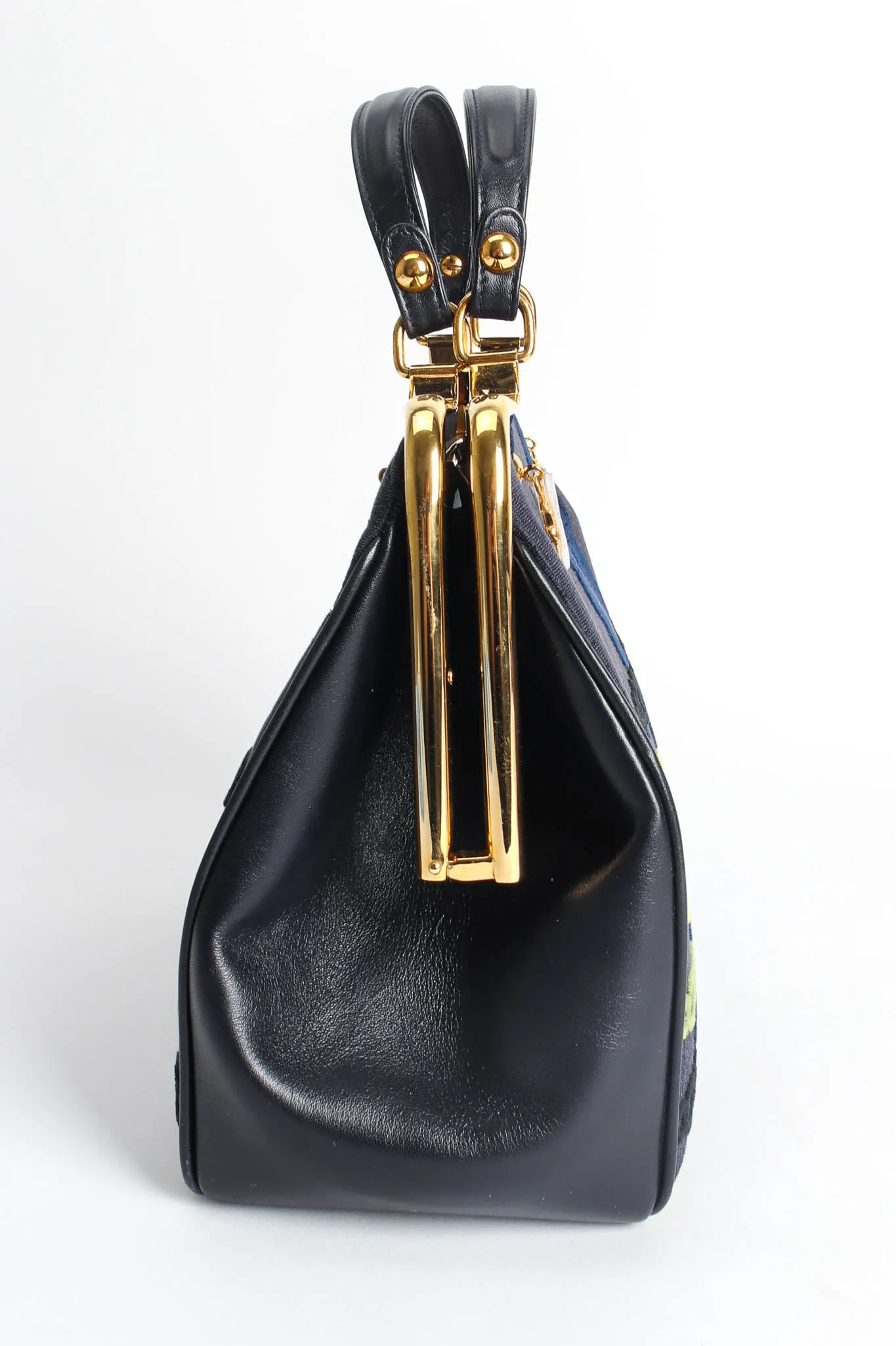 Caravel Velvet Chain Motif Bag