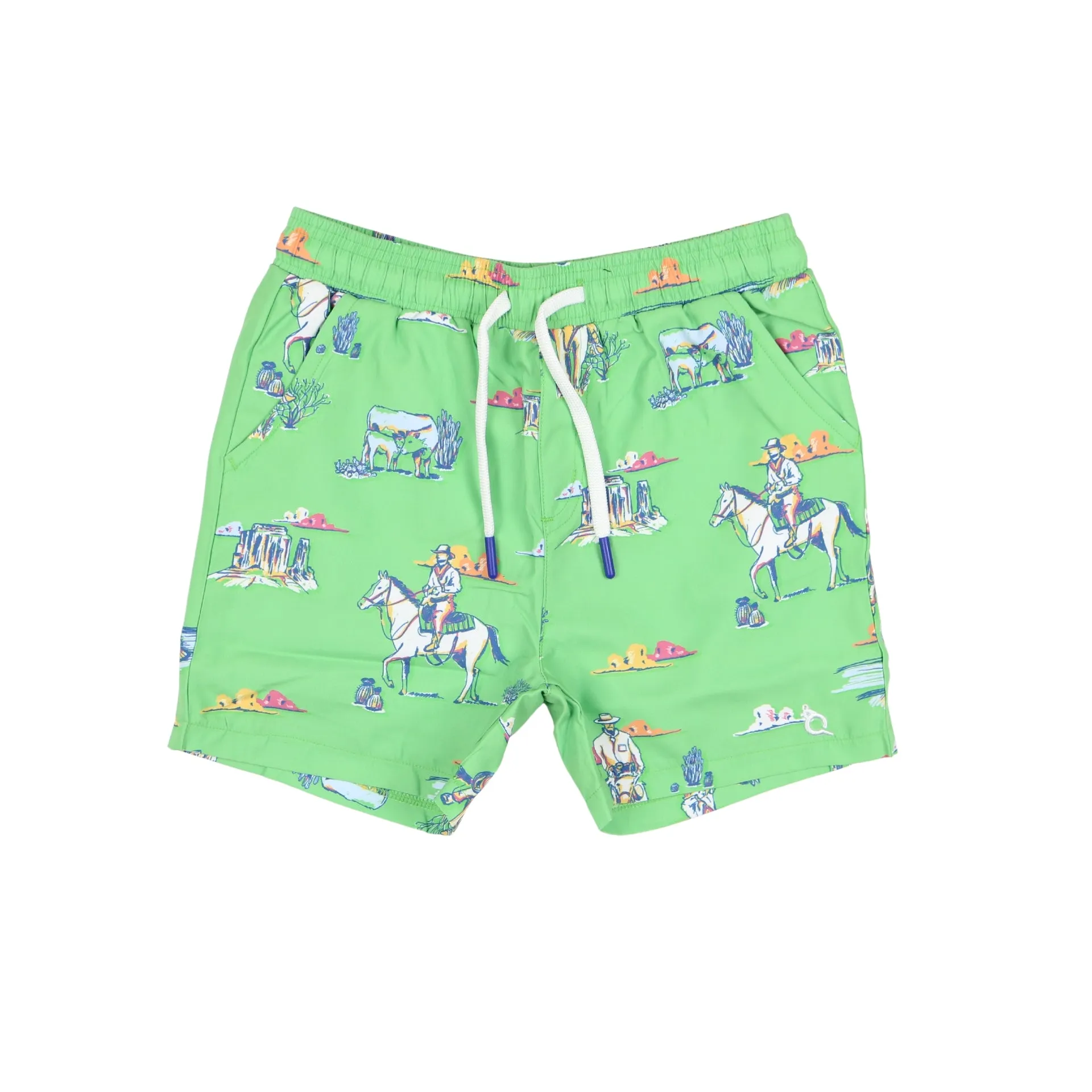 Cattle Drive Swim Trunk || Blue Quail