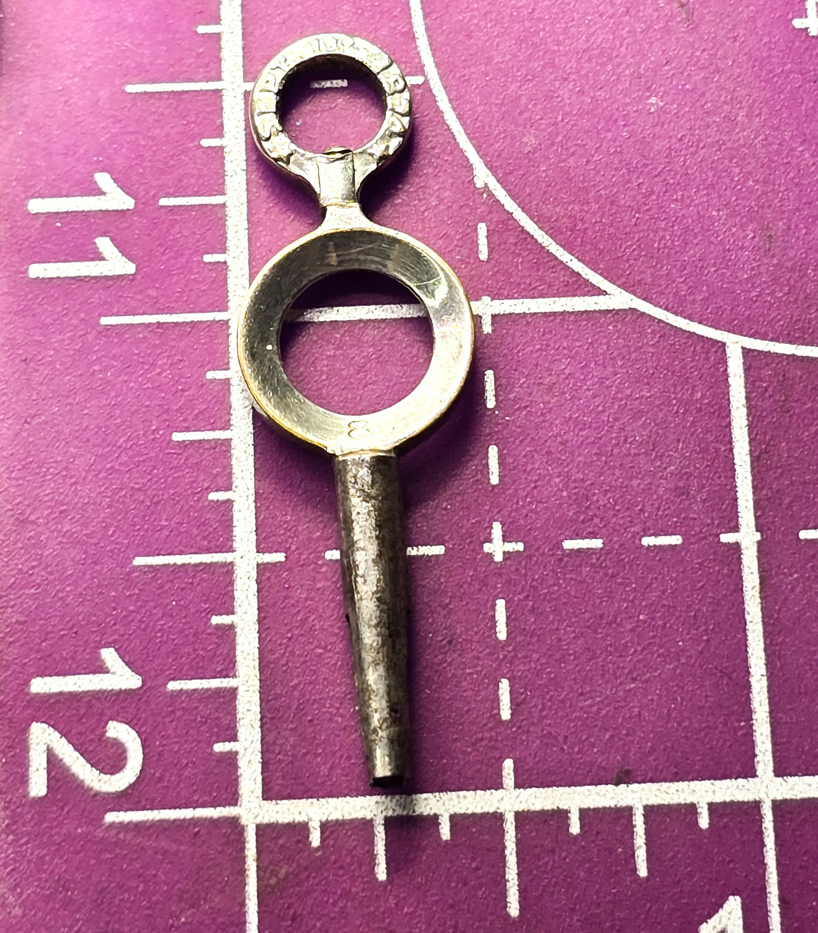 Civil War Pocket Watch Key antique double loop Sept 18th 1874 Patented