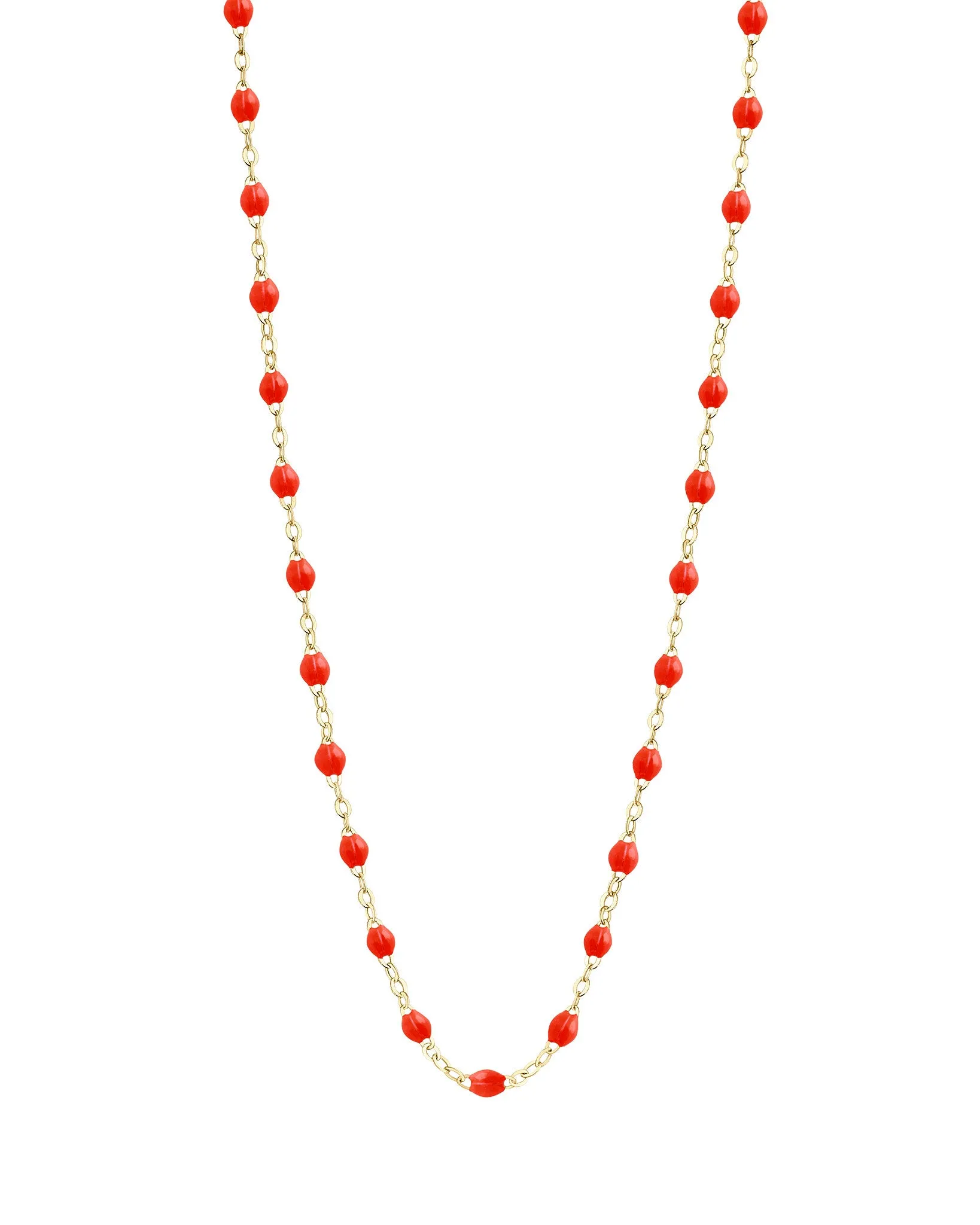 classic gigi yellow gold necklace - coral