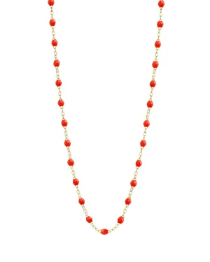 classic gigi yellow gold necklace - coral